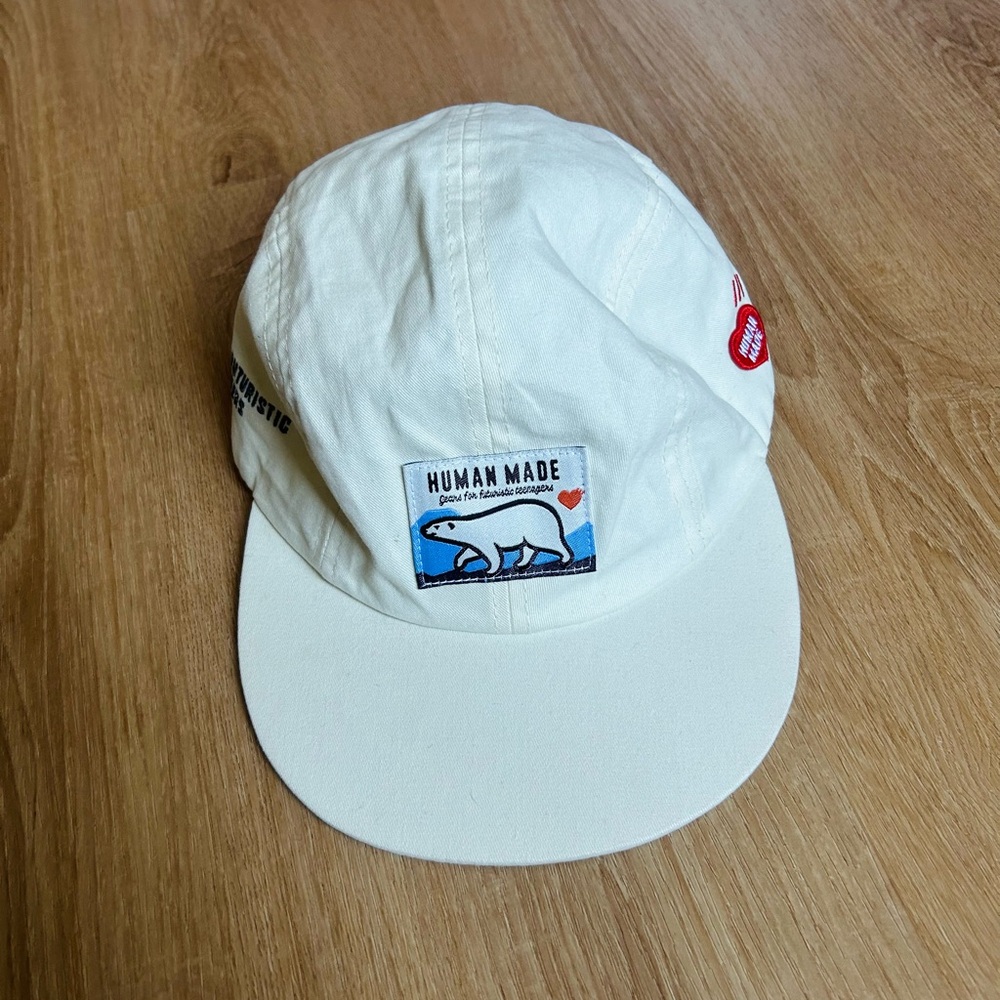 Human Made Polar Bear 4 Panel Cap Strapback Futuristic Teenagers White Nigo